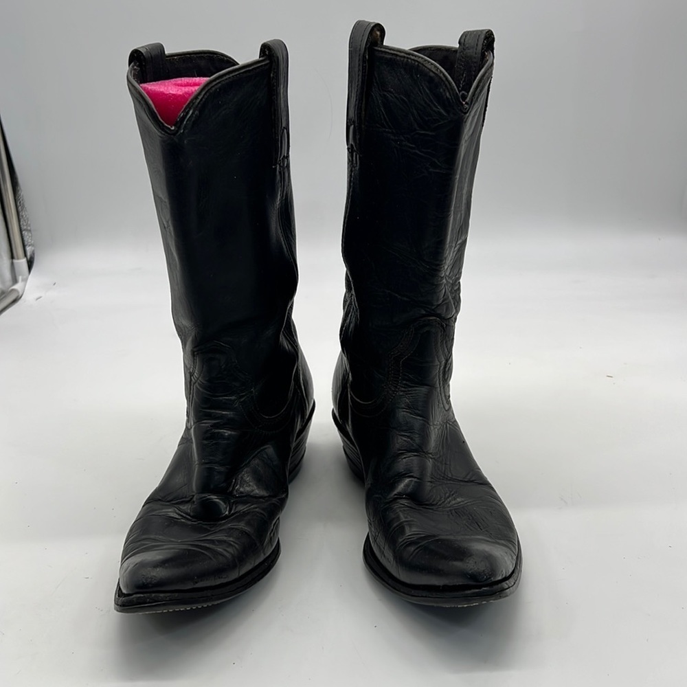 ACMC Black Leather Western Style Boot Woman's size 6.5-7